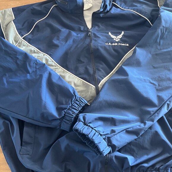 U.S. Air Force SkilCraft Men’s Large/Long‎ PTU Full Zip Jacket Blue Reflective - Picture 2 of 8